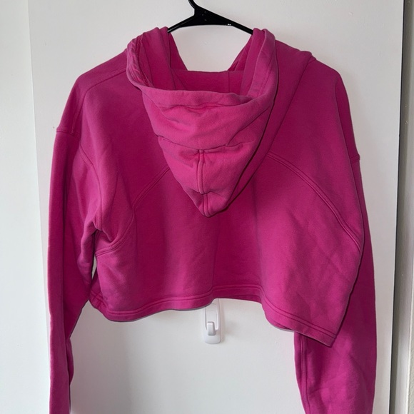 Lululemon All Yours Cropped Hoodie- Sonic Pink size 14 - Picture 3 of 4